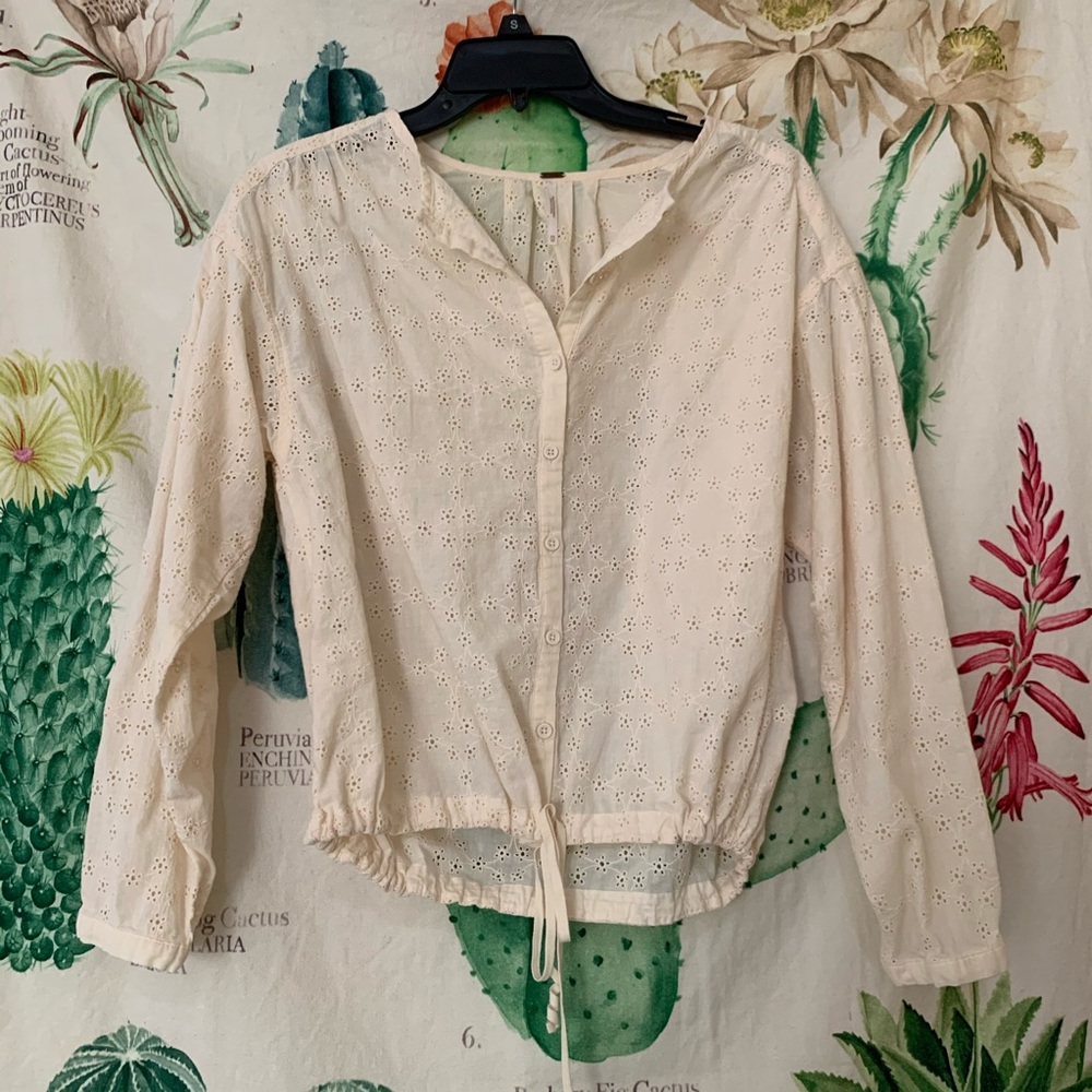 Free people floral button down shirt